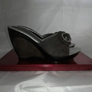 Brown Korean Wedge Sandals size 6.5